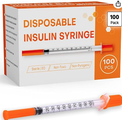 1ml/cc Insulin Syringe 30G x 1/2 Inch